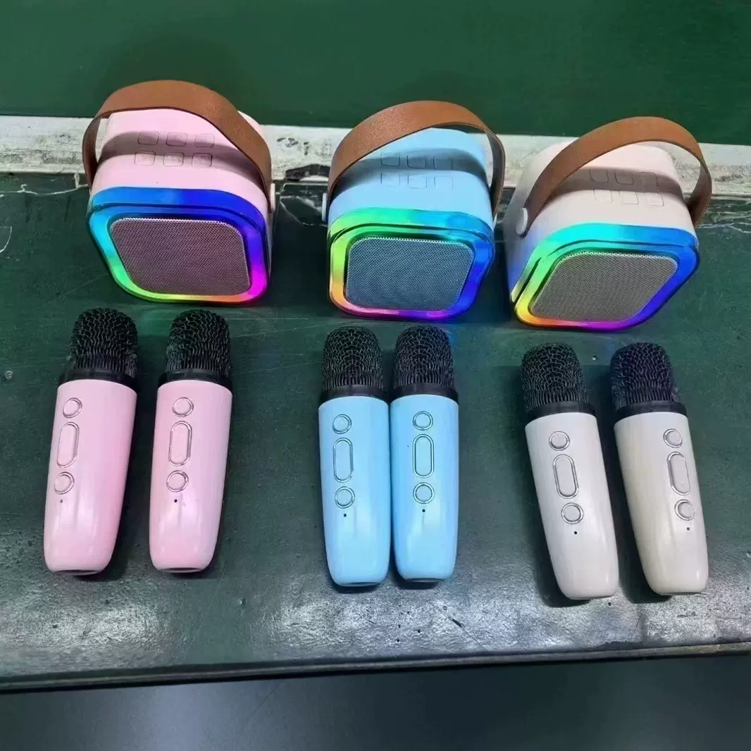 唱歌点歌一体家蓝牙音箱手机无线歌迷你小音响PU皮革提手带皮手挽