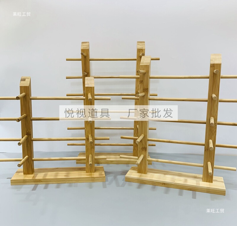 Glasses Shelf Display Stand Fashion Desktop Glasses Props Hanging Sunglasses Display Stand Display Bamboo Wooden Frame Decoration