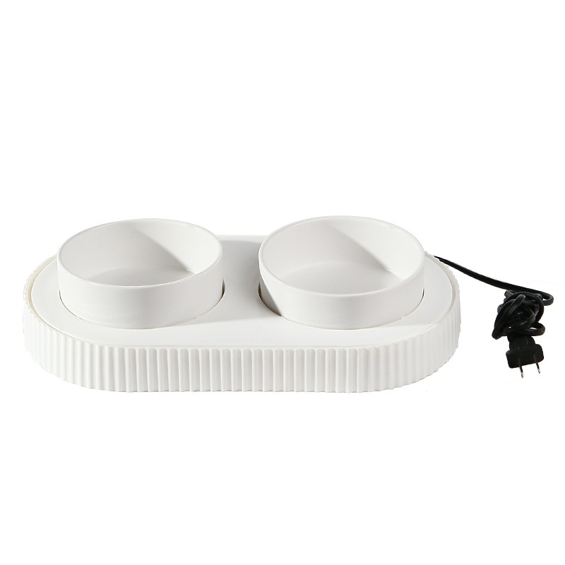 Dispensador de agua para gatos Dispensador de agua para mascotas de temperatura constante Calentamiento Tazón de cerámica para gatos Tazón de agua para gatos Circulación automática Tazón de agua para perros