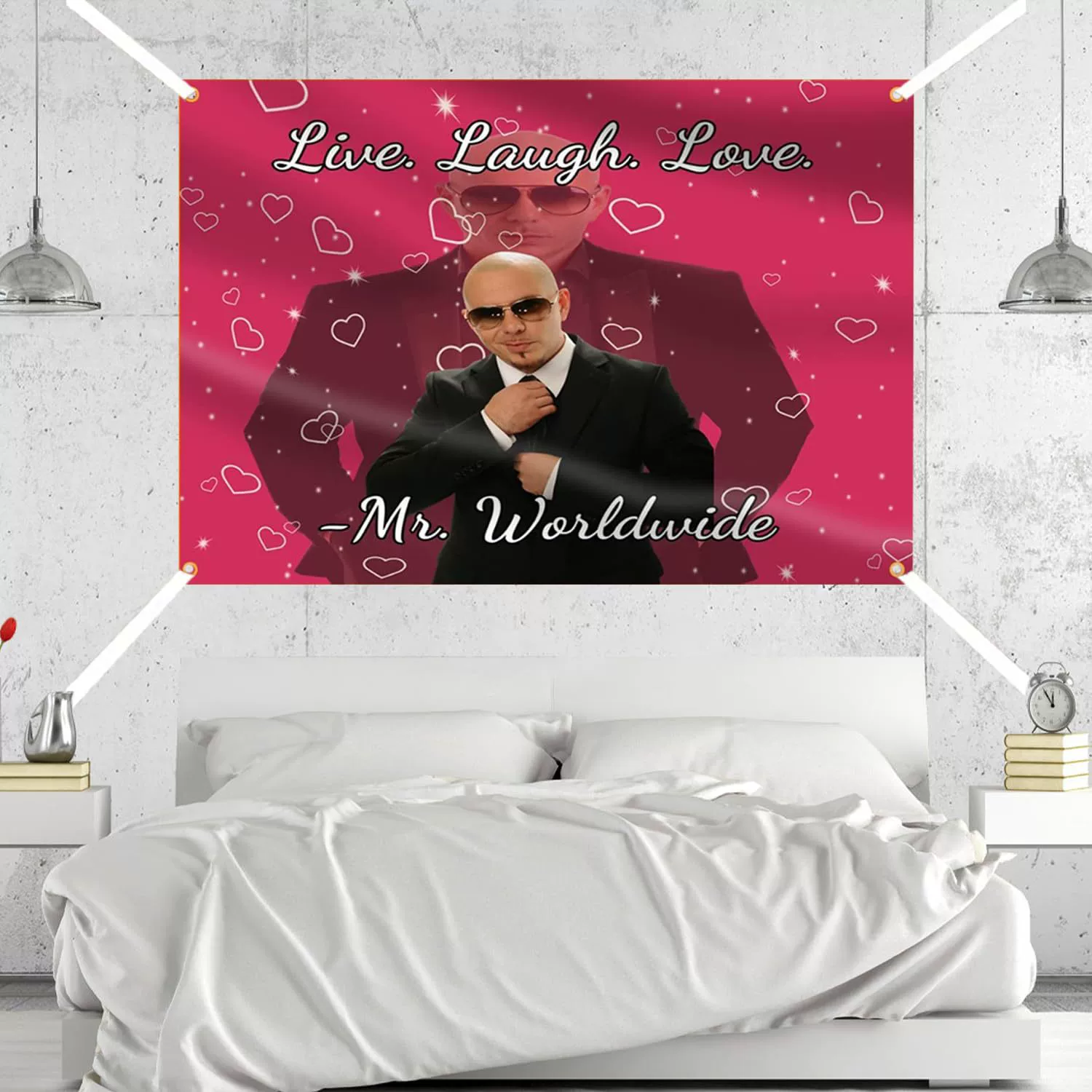 Modern wall tapestry for bedroom, print