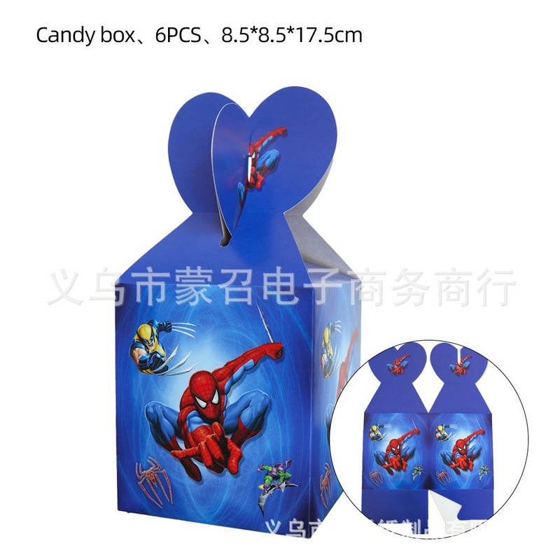 Spiderテーマ対外貿易スパイダーマン誕生日パーティー装飾セット紙コップテーブルクロス横断幕皿|undefined