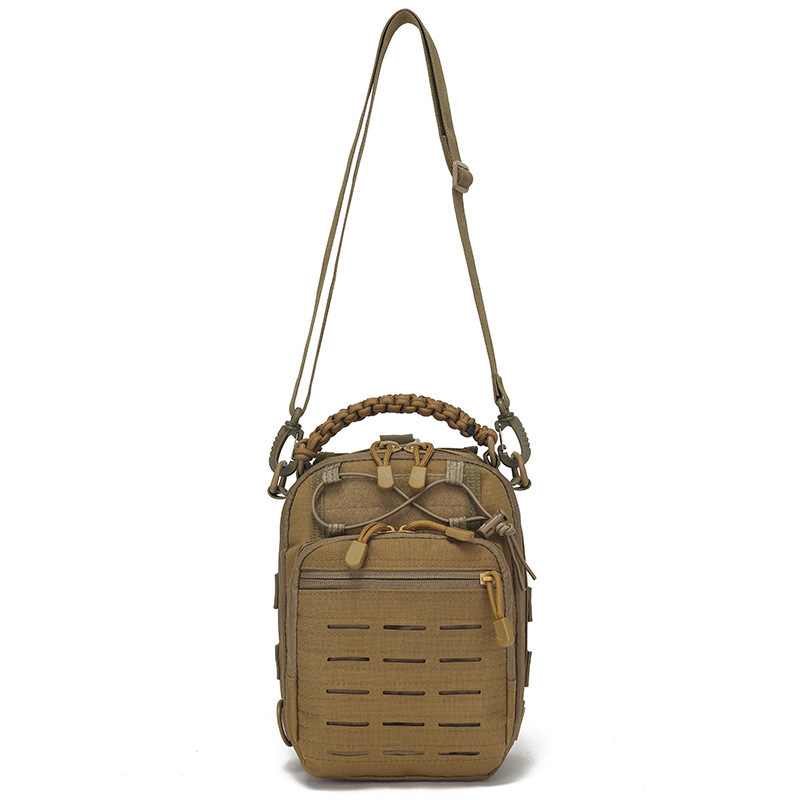 Nueva bolsa de viaje portátil al aire libre de un solo hombro inclinado camuflaje deportivo de campo pequeño pecho bolsa de perforación láser