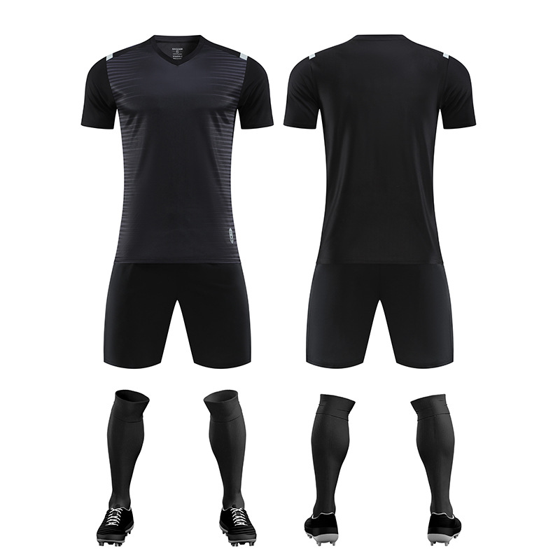 Traje de futbol Traje de competición al aire libre para hombres Traje de entrenamiento transpirable de manga corta que absorbe el sudor Camiseta de fútbol para estudiantes Número de impresión