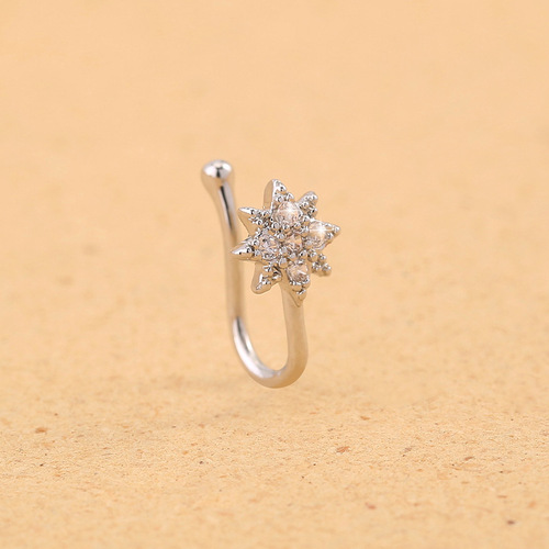 Amazon Simple and Cute Heart-Shaped Fake Nose Ring Piercing Creative U-Shaped Fake Nose Clip Nose Ornament