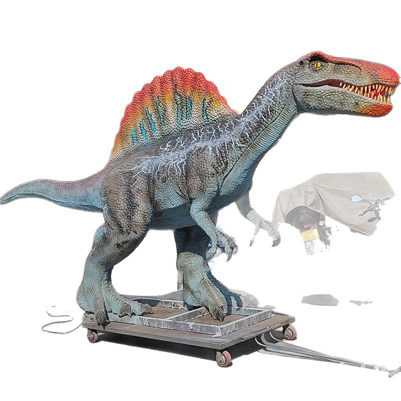 Nuevo dinosaurio de simulación a gran escala T. rex Dinosaurio eléctrico llamado modelo de movimiento del parque de atracciones del paisaje modelo de triceratosaurio