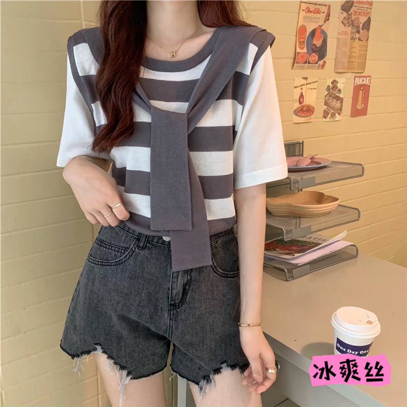 Retro spring short sleeve T-shirt
