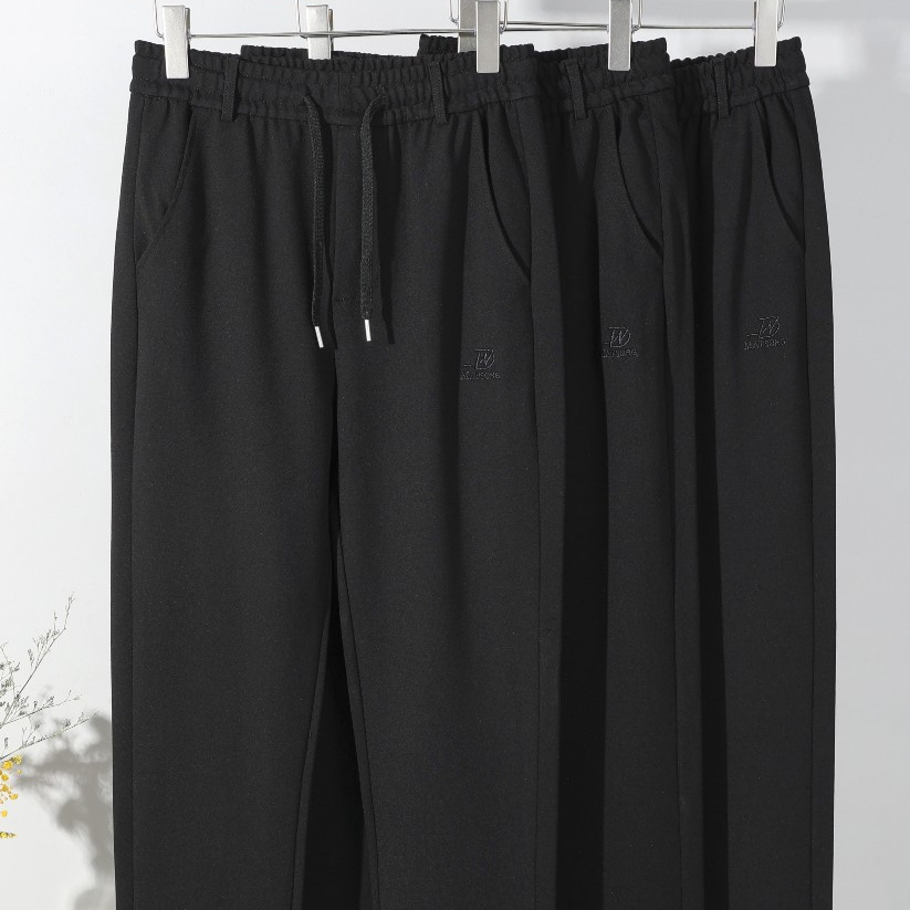 2025 cintura elástica para hombre abuelo primavera y otoño cintura alta pantalones largos profundos papá gordo talla grande pantalones gordos hombres
