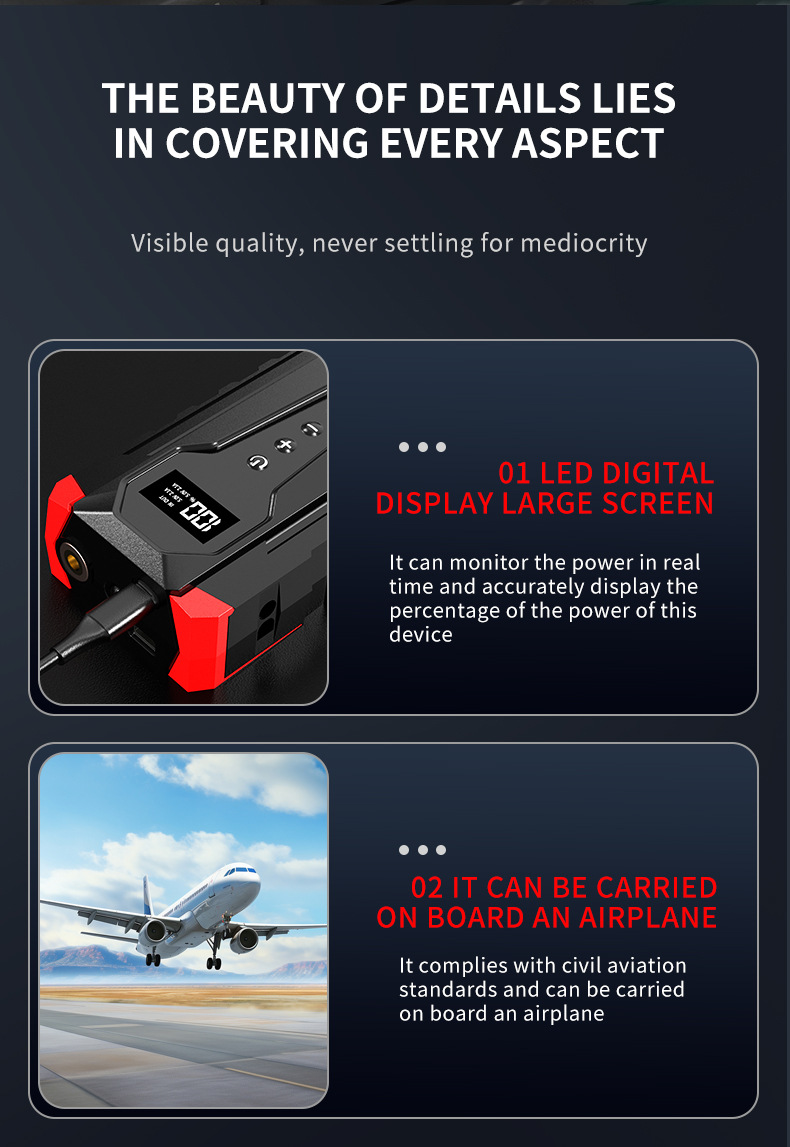 Foreign trade car air pump all-in-one machine emergency start power supply 12 portable car electric car jump starter