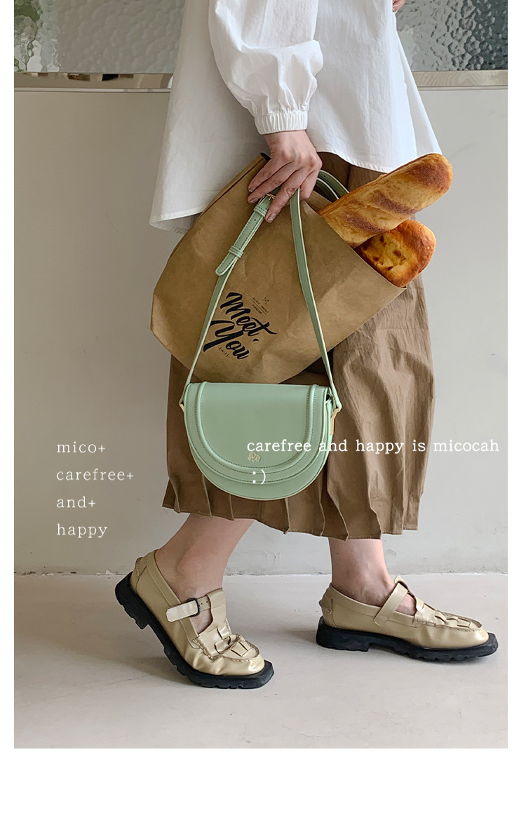 Micocah Bag Neue Halbkreistasche Satteltasche Damen High-End-Textur Nische trendige Schulter-Umhängetasche Sommer_voghion.com