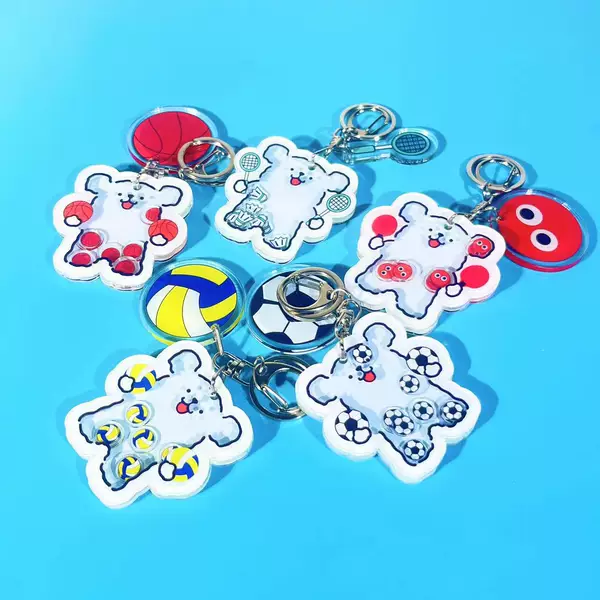 Badminton volleyball football basketball table tennis rocking backpack bag ball bag key chain pendant decorations