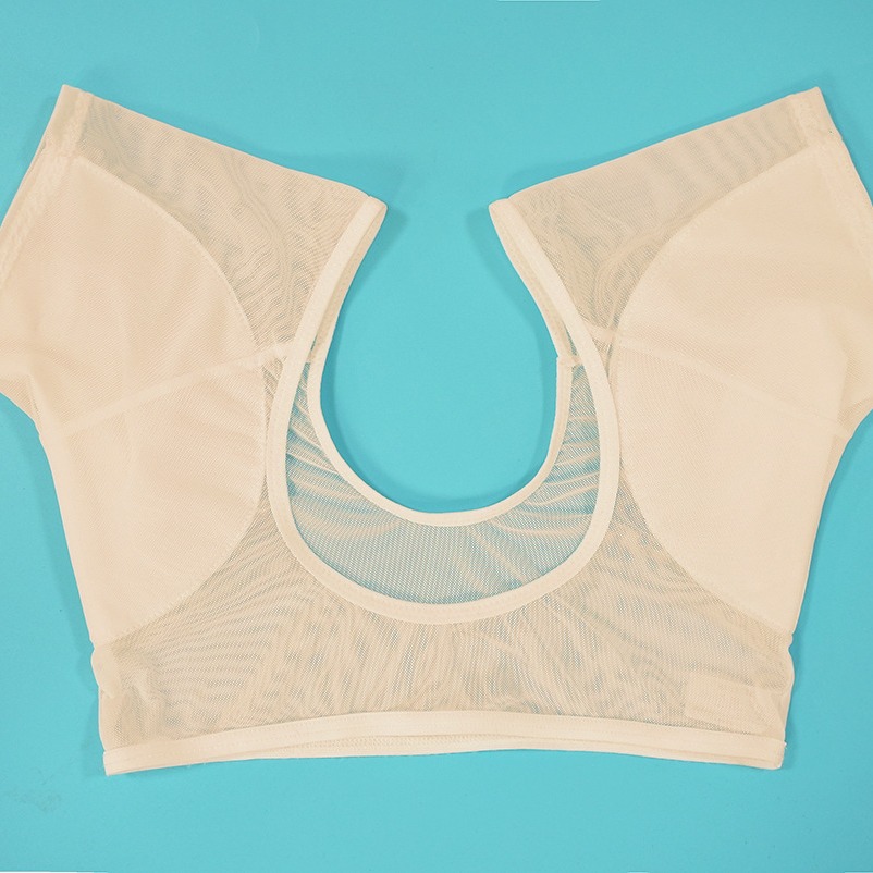 Chaleco de almohadilla absorbente de sudor de algodón para las axilas de Amazon, hilo de malla, transpirable y de secado rápido, chaleco transpirable de manga corta, absorbente de sudor y resistente al sudor