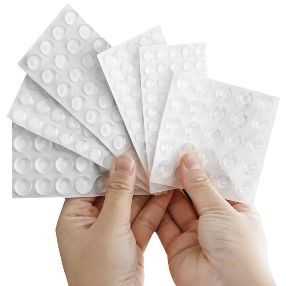 Manija de la puerta almohadilla anticolisión silenciador amortiguador de partículas de gel de sílice partículas de silicona transparentes almohadillas de silicona para el hogar pegatinas anticolisión