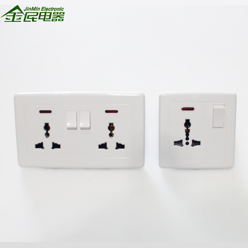 工厂供应3x6双联英规墙壁插座13A插座二位英标插座香港电源插座