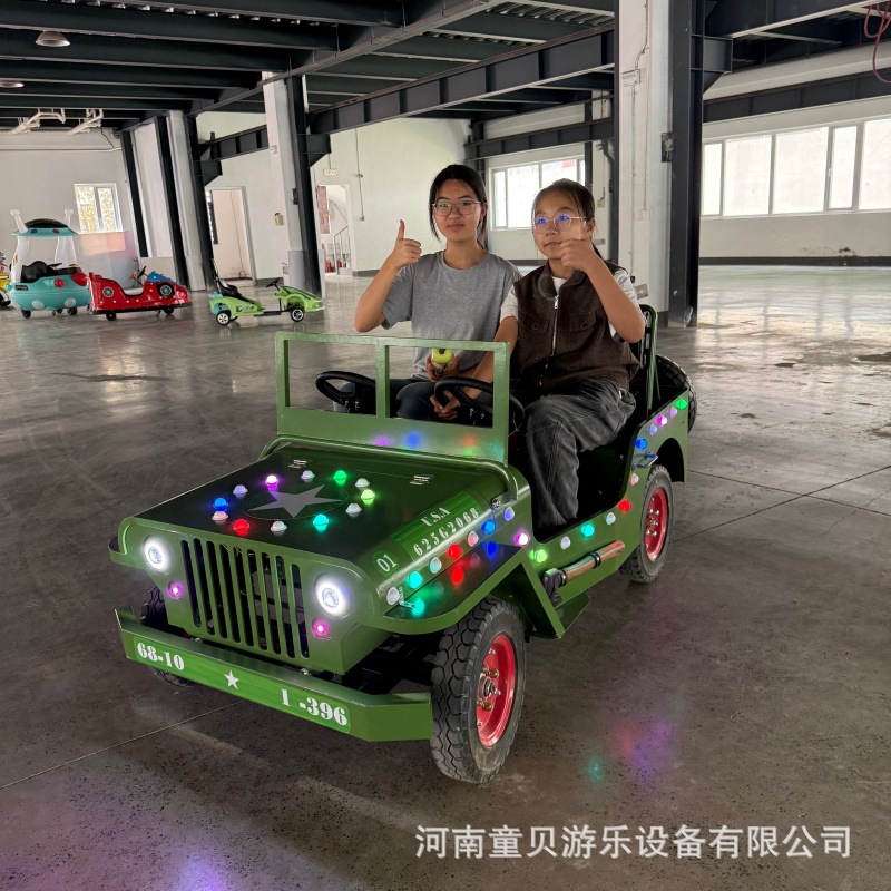 Jeep coche eléctrico para niños controlado remoto doble super SUV de cuatro ruedas parque cuadrado parque parque parque parque de juguetes fabricante de automóviles