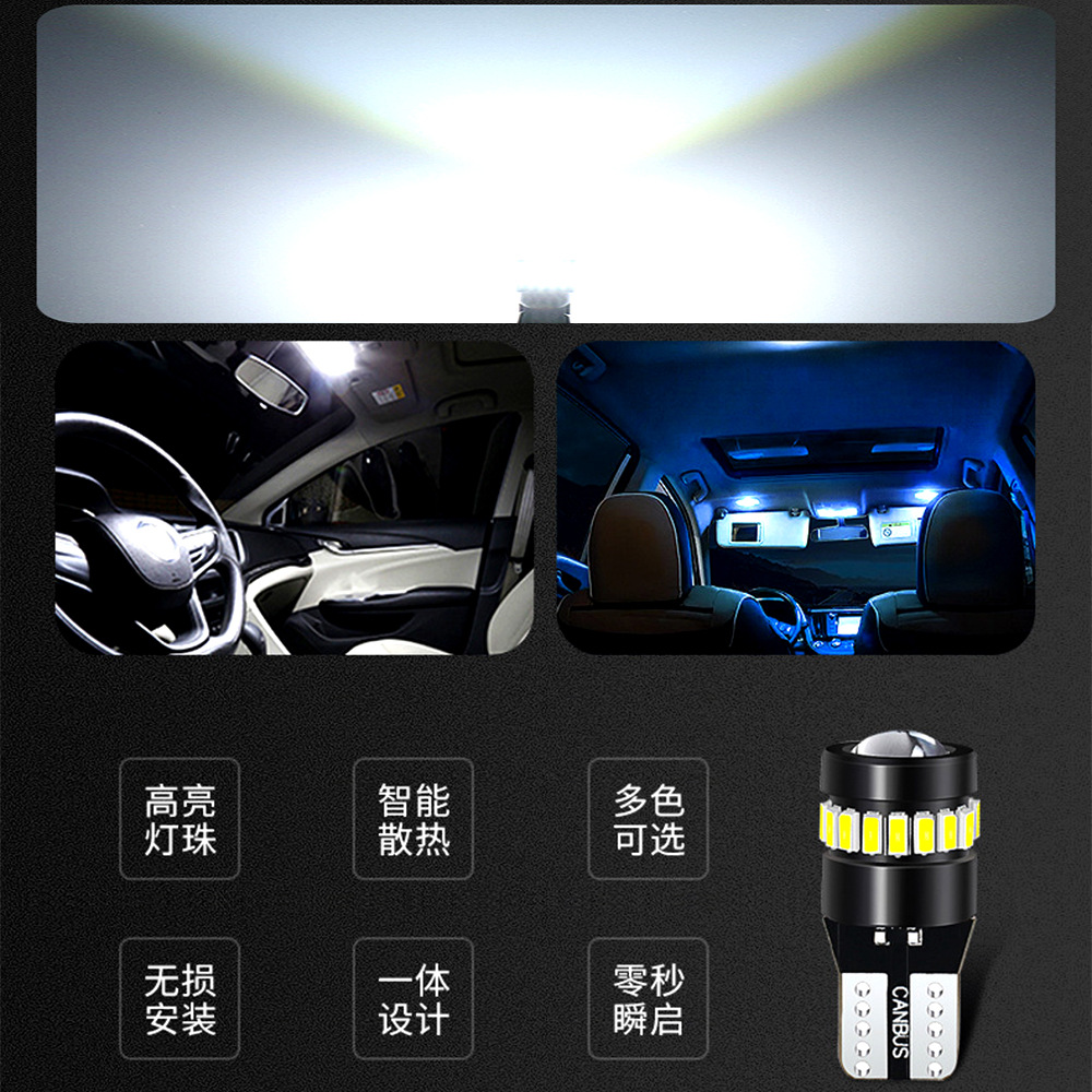 Bombillas LED T10 para coche, indicador de posición 18+1SMD, alta luminosidad, decodificador LED, luz de instrumentos, luz de matrícula, cuidadosamente seleccionadas