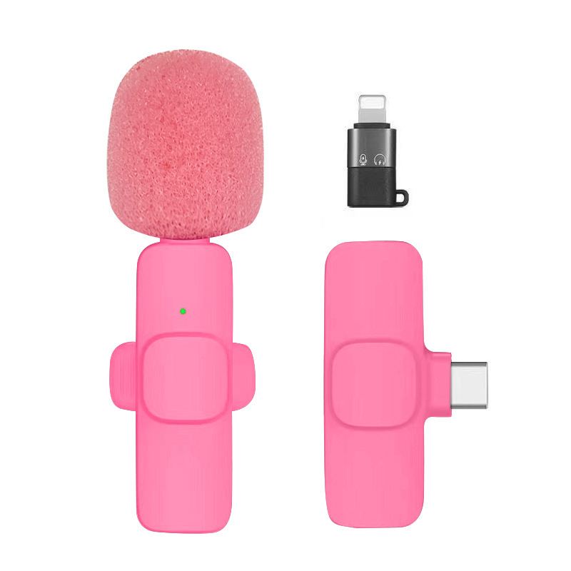 Punto transfronterizo K8K9 clip de collar inalámbrico micrófono reducción de ruido en vivo clip de collar micrófono grabación de video radio micrófono inalámbrico