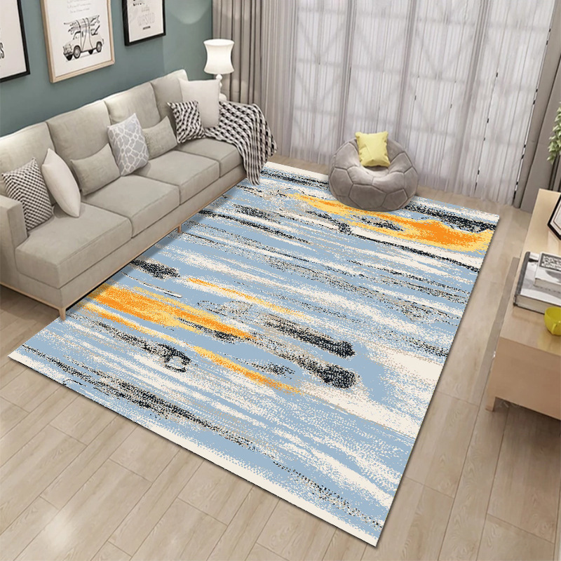 Alfombra nórdica abstracta teñida con tinta para sala de estar, dormitorio y mesita de noche, alfombra de cobertura total, personalizable, lavable a máquina, venta al por mayor transfronteriza.
