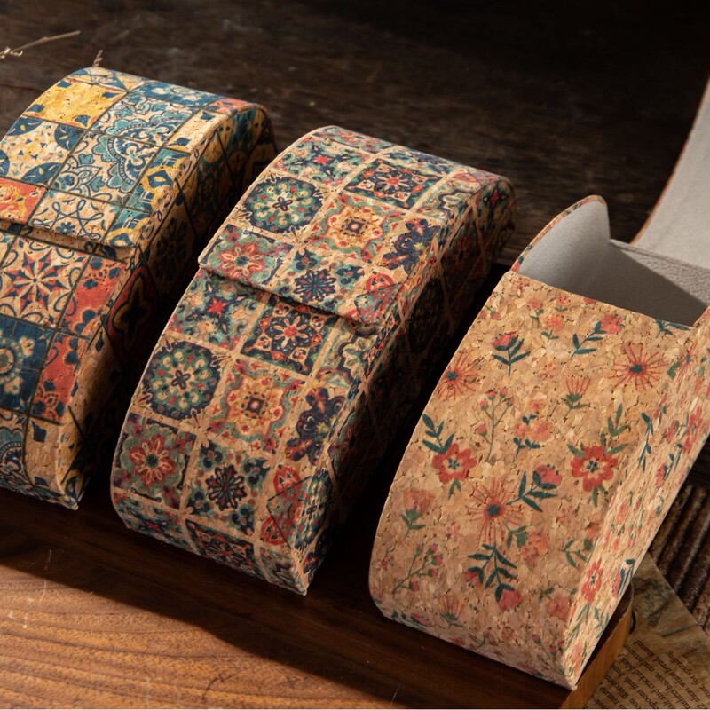 Crushed Wood Grain Handmade Glasses Case, Retro Oil Painting Inkjet Myopia Glasses Case, Fashionable Cork Sunglasses Storage Sunglasses Case Crushed Wood Grain Handmade Glasses Case, Retro Oil Painting Inkjet Myopia Glasses Case, Fashionable Cork Sunglasses Storage Sunglasses Case