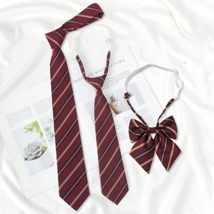 Red striped lazy school free school collar collar female college style JK Japanese school for boys to play graduation ties