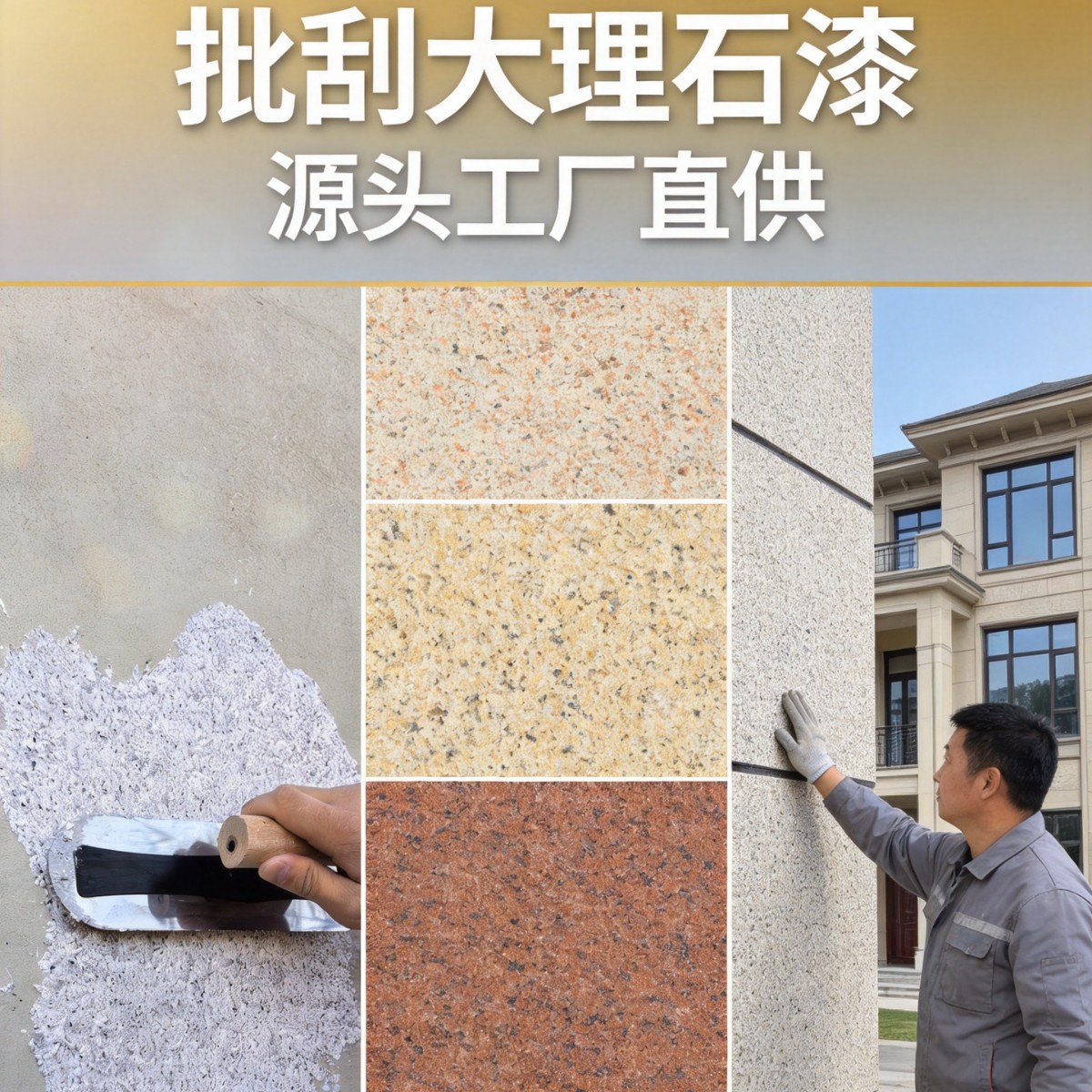 Pintura de Piedra para Pared Exterior Laca Acuosa Impermeable para Pared Exterior