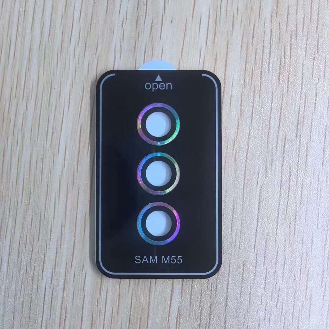 Aplicable para Samsung Galaxy M55 película de lente de teléfono celular cámara metal ojo de halcón con segundo adhesivo magia película protectora HD