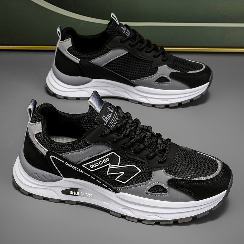 Men's Shoes 2026 New Men's Running Shoes Men's Sports Shoes British Style Cross-Border Fashion Men's Comfortable Casual Shoes