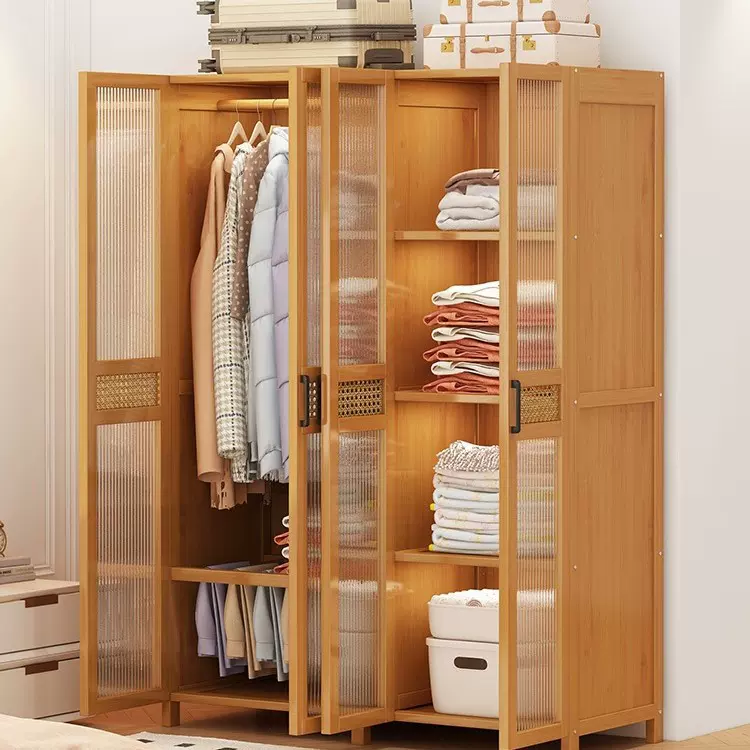 衣柜卧室家用简易组装儿童实木衣橱新款2024爆款结实耐用出租房用