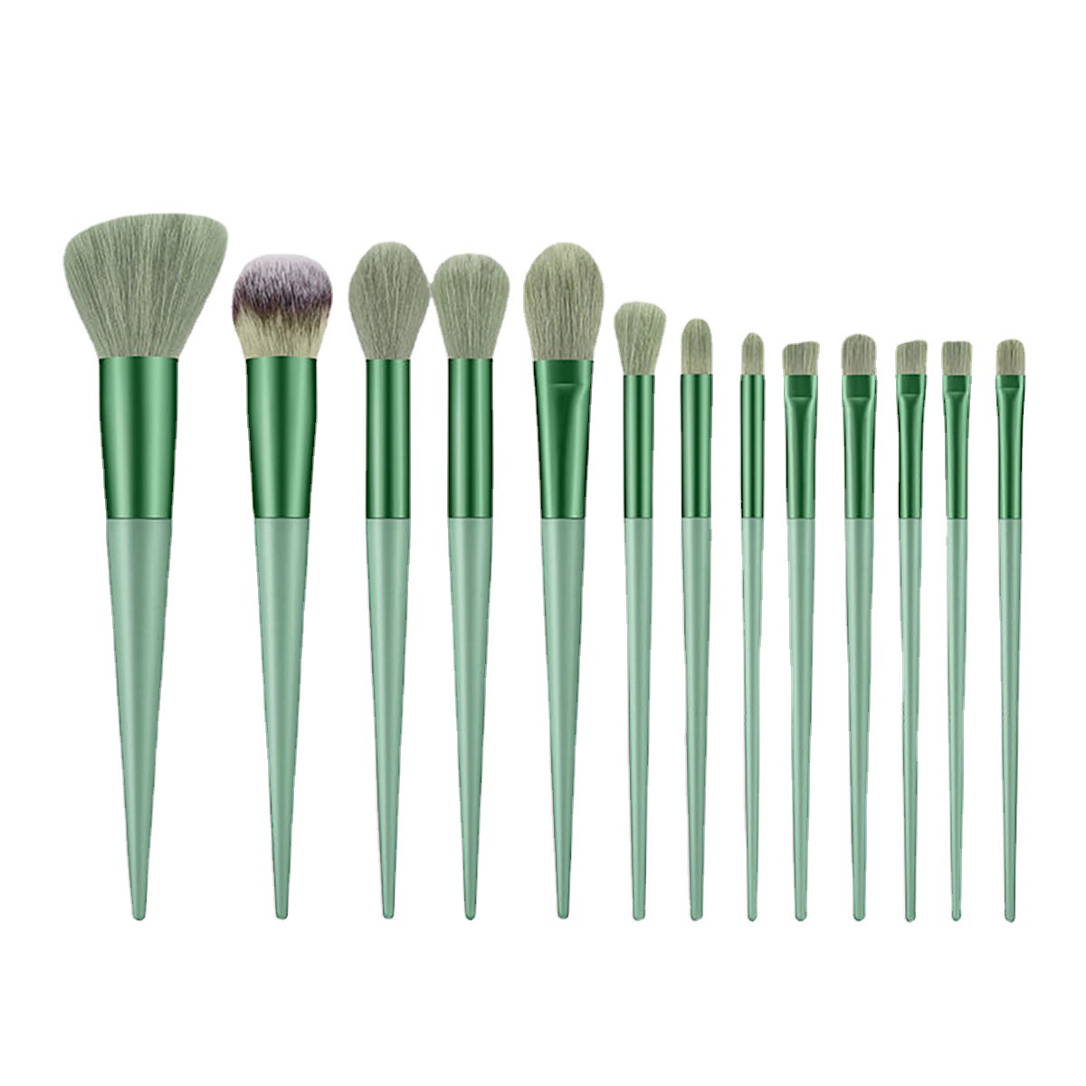 Big Four Season Green Makeup Brush Complete set of 13 beginner travel brushes High appearance level portable soft hair blush brush