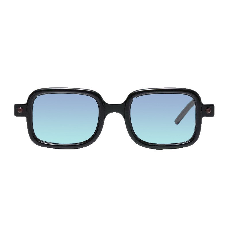 Gálculos de edad sencillos y elegantes cuadrados de marco grueso de color ciego antiluz azul débil gafas de edad avanzadas