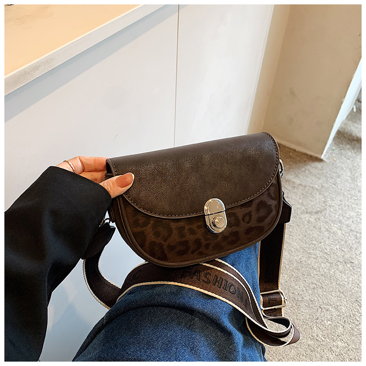 Niche Premium Feeling Crossbody Leopard Satteltasche Damen Neue Retro Mode Schultertasche_voghion.com