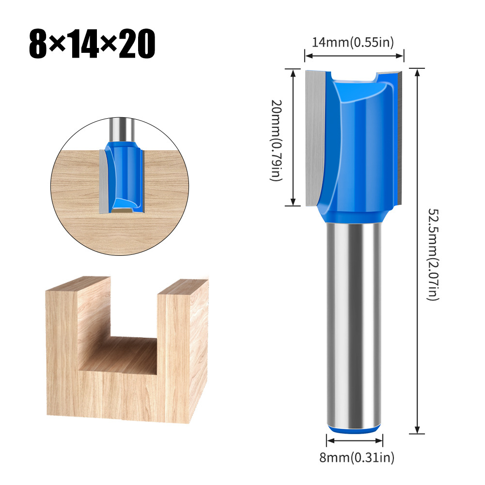 8mm mango carpintería ranurado cuchillo recto doble hoja cuchillo recto ranurado cortador de fresado exportación ranurado cuchillo Rusia