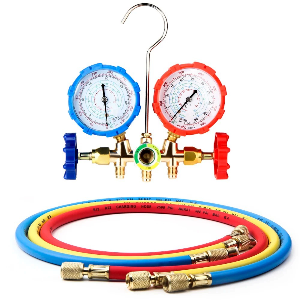 Манометр для кондиционера плюс измеритель фтора R32 410 22 134A двойной манометрический клапан манометр хладагента кондиционер