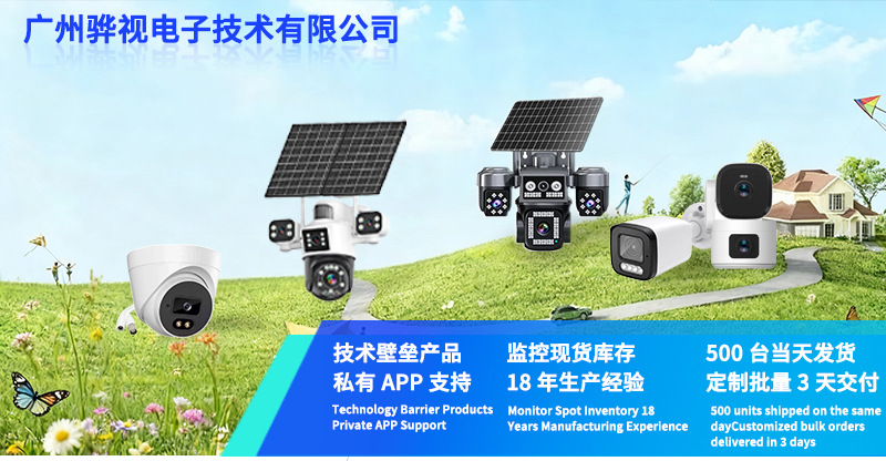 Dual-Lens Dual-Screen Surveillance Camera 360° No Blind Spots Mobile Remote Outdoor Home Security Equipment