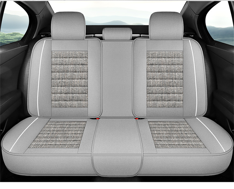 Car Seat Covers for All Seasons, Fully Enclosed, Made of Coarse Linen Fabric, Breathable Summer Seat Covers, Wholesale for Export