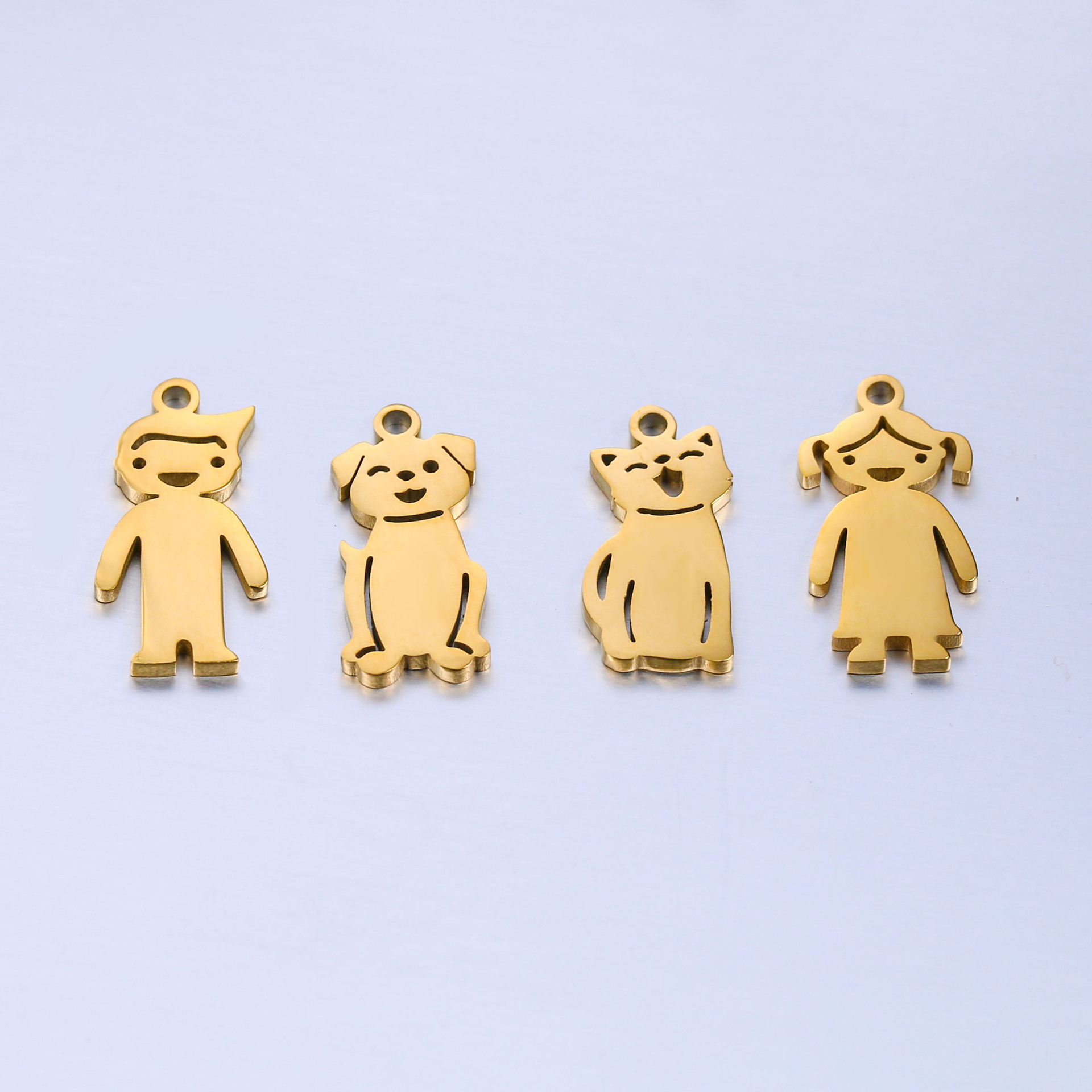 7g Weight Pendant Jewelry Making Type 10 * 20mm Jewelry Making Size DIY Jewelry Accessories Classification 5 PCS/Package Quantity 304 Stainless Steel Material Human, Animal Pattern All Seasons Season Plating Design Basic, Simple Style Style 5 PCS/Package 10 * 20mm 304 Stainless Steel Human Animal Pendant 11