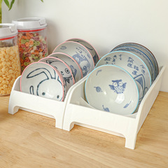 日本進口盤子架托餐具碗碟收納盒碗盤架單層廚房櫥櫃內置小型碗架