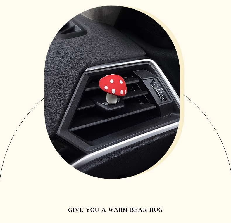 "Little Mushroom" Healing Car Interior Decoration Ornaments 2025 New Car Goods Car Center Console Decompression