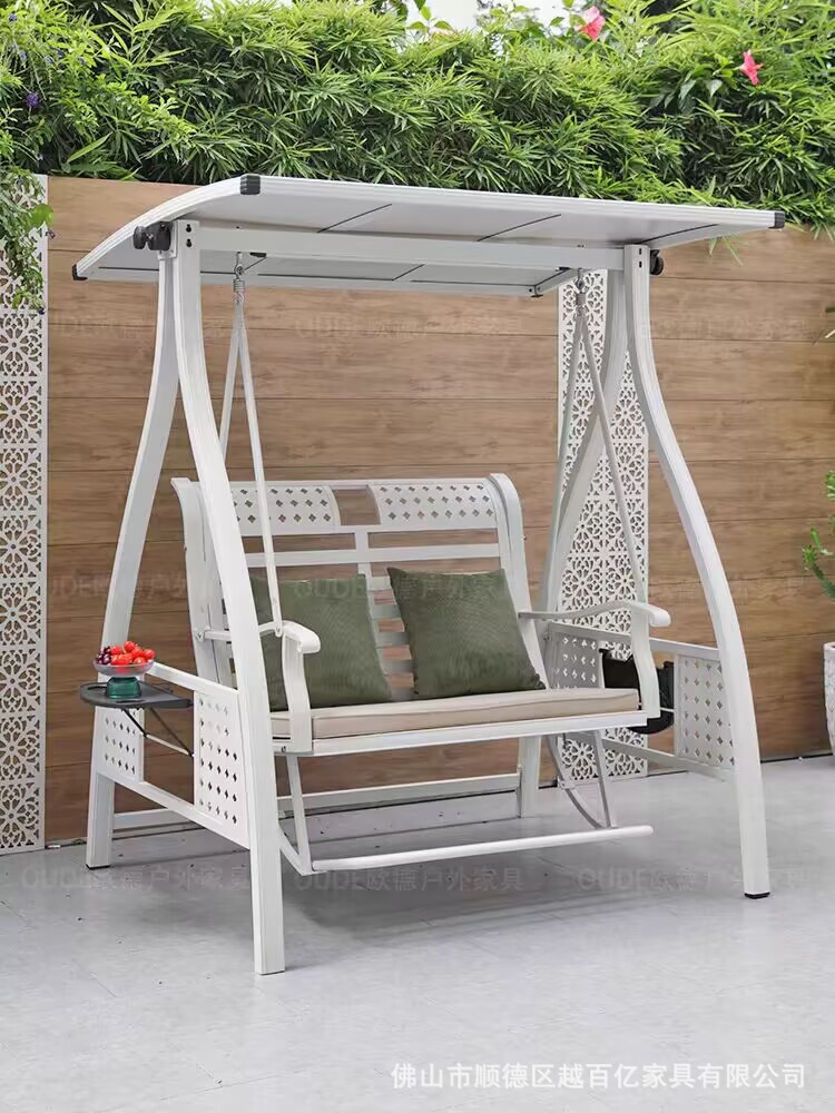 Silla colgante para exteriores, silla colgante para patio, silla colgante tipo cesta para balcón, silla colgante de metal moderna de aleación de aluminio para interiores.
