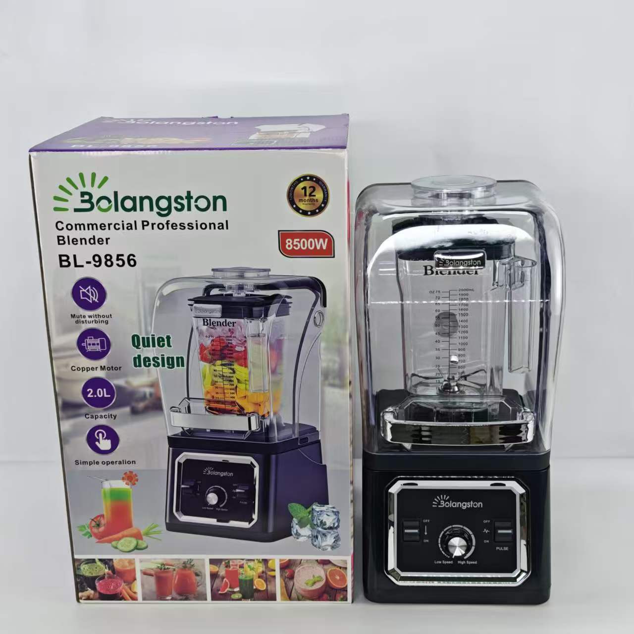 Cross-border 4L 8-in-1 blender, commercial stainless steel high-power pure copper mixer, meat grinder, ice crusher, juicer