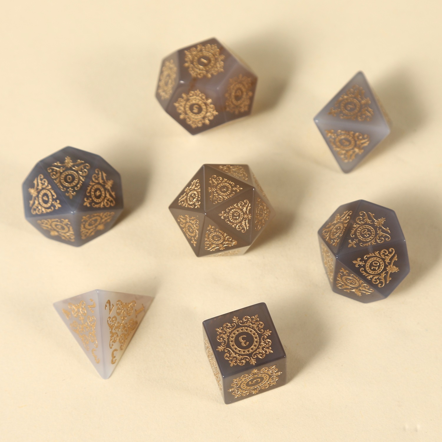 아이리스 패턴 - 천연 원색 마노 [7종 세트]