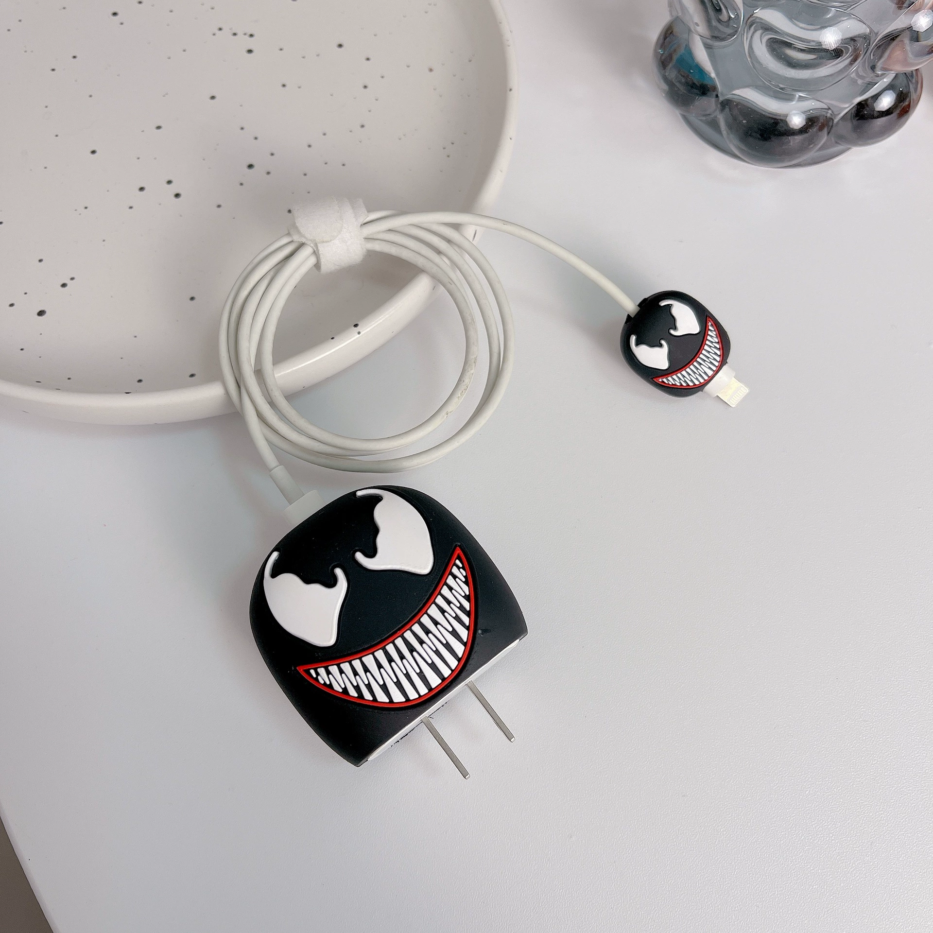 Apple, cartoon charger, protective case, 20W