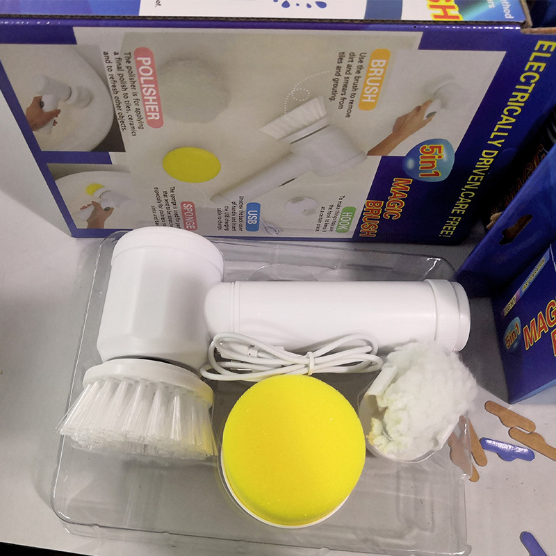 Cepillo de limpieza del hogar de cocina Cepillo Mágico groove Tile pot Bowl baño lavabo inodoro cepillo de limpieza eléctrico