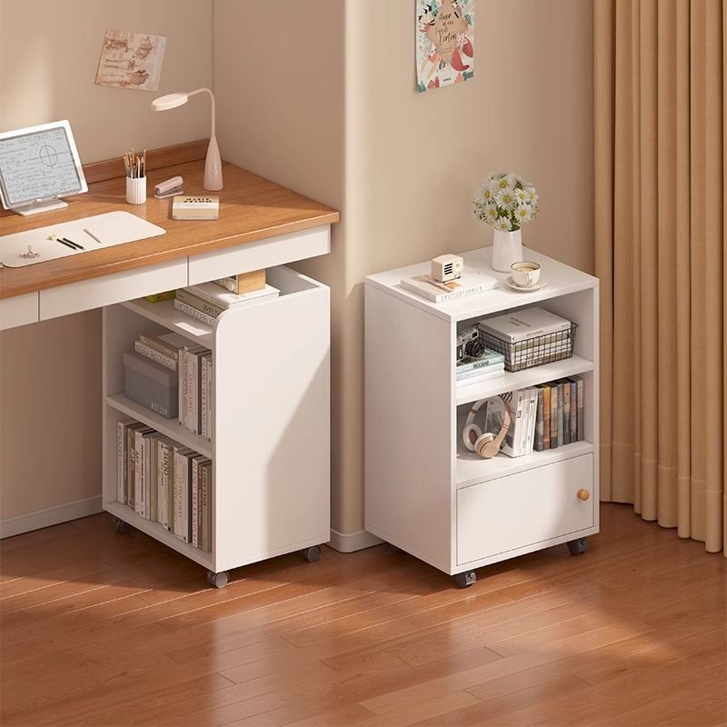 Under-Desk Storage Rack, Small Bookshelf Next to the Desk, Removable Floor-Standing Desk, Student Books, Bag Storage Pulley