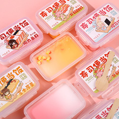 新しいスプーン付きグルメ発泡接着剤クリスタル泥 Douyin インターネット有名人スライムおもちゃ泥学生子供減圧カラー泥