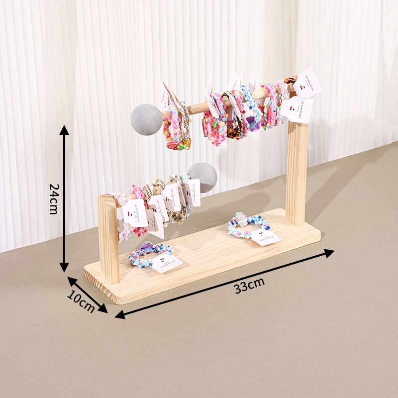 원목 이중 수납선반 B형 + 그레이볼