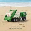 Metal green inertia garbage can, alloy car