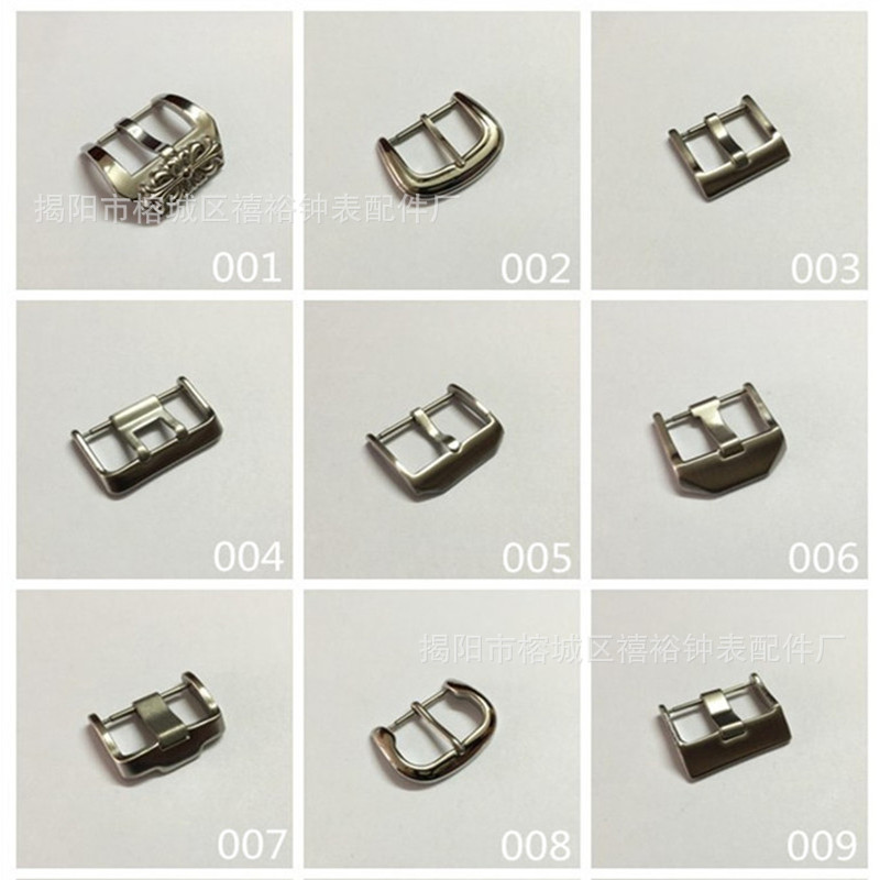 Stainless Steel Double-profit Big Head Buckle Sports Watch Big Head Buckle 22 Double Row Watch Accessories Buckle