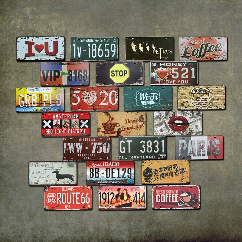 Американский ретро креативный номерной знак, жестяная картина, магазин барбекю, бар, настенный кулон, настенное украшение в индустриальном стиле