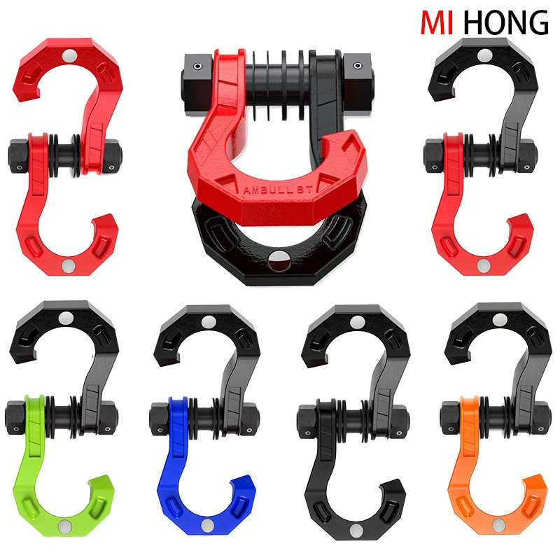 8-тонный внедорожный разборный крюк-шакл «Тигровая зубья» 3/4 U-образный для буксировки, с магнитом, для спасательных работ и разборки кузова