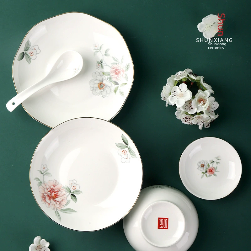 顺祥 Сервировка ceramics столовые приборы, бриллиантовый набор для домашнего использования, Китайский стиль